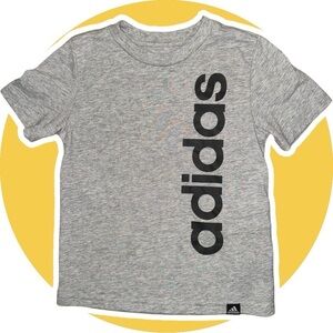 ADIDAS Kids Logo T-Shirt Grey/black size 4​​​​ NWOT​
